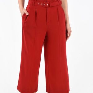 Red Valentino Cropped Wide Leg Pants
